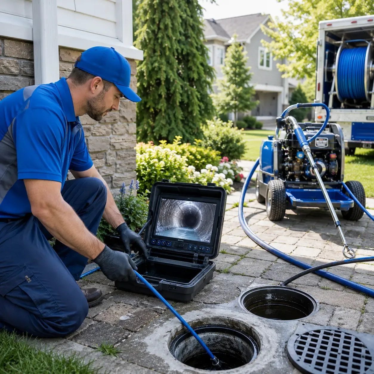 Outdoor drain cleaning professionals serving Peru, NY