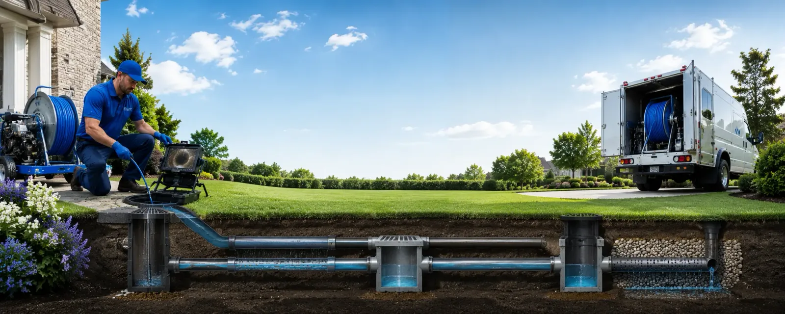 Outdoor drain cleaning information for Peru, NY